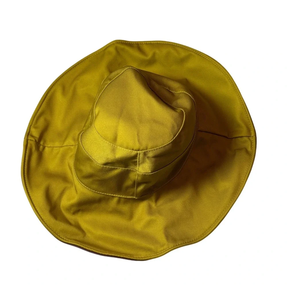LOGO by Lori Goldstein Reversible Bucket Hat Citron Plum SPF 30 Sun Protection
